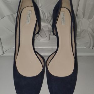 Cole Haan blue suede D orsay heels